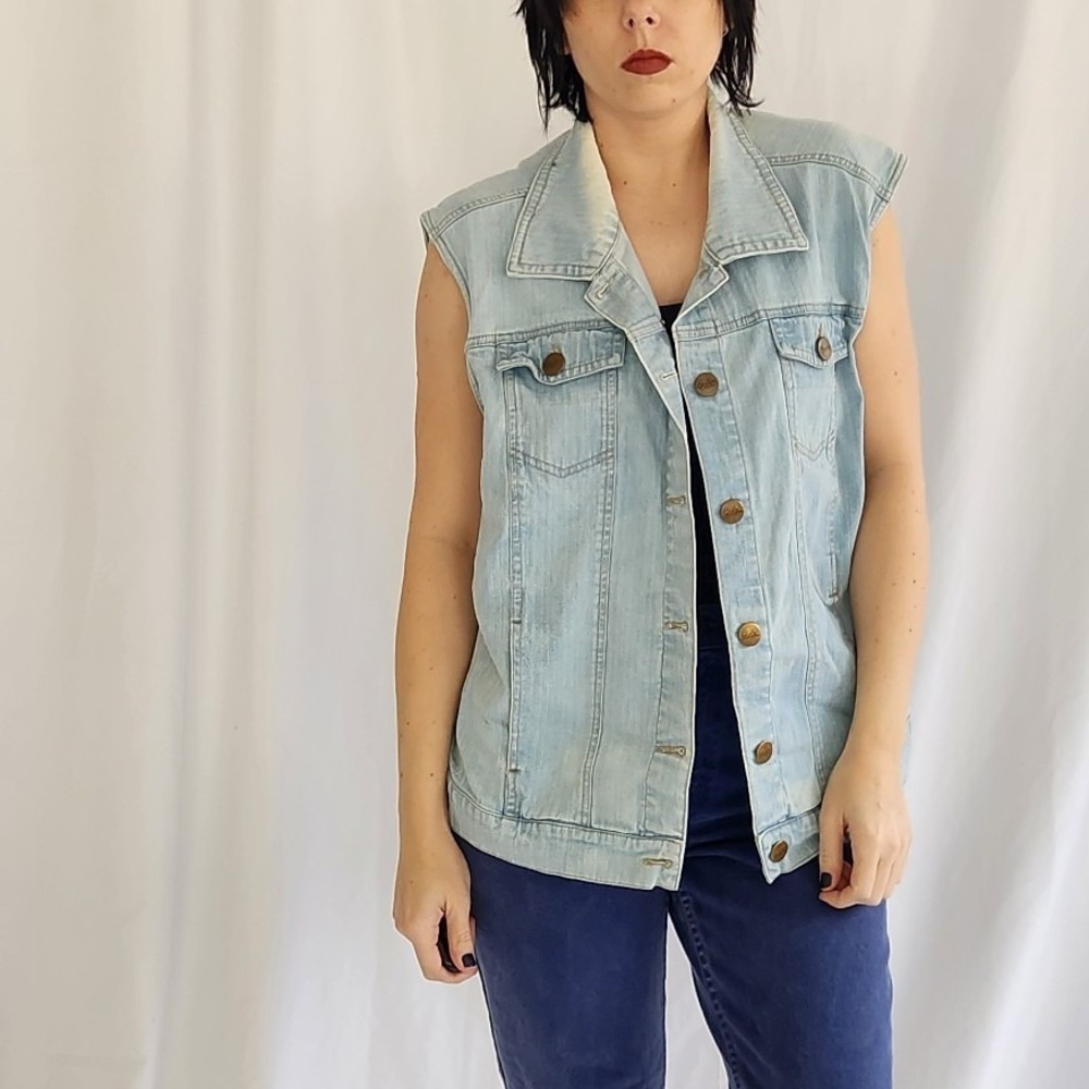 90s Denim Sleeveless Shirt